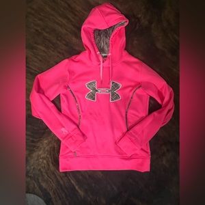 Womens Under Armour Pink and Camo Hoodie